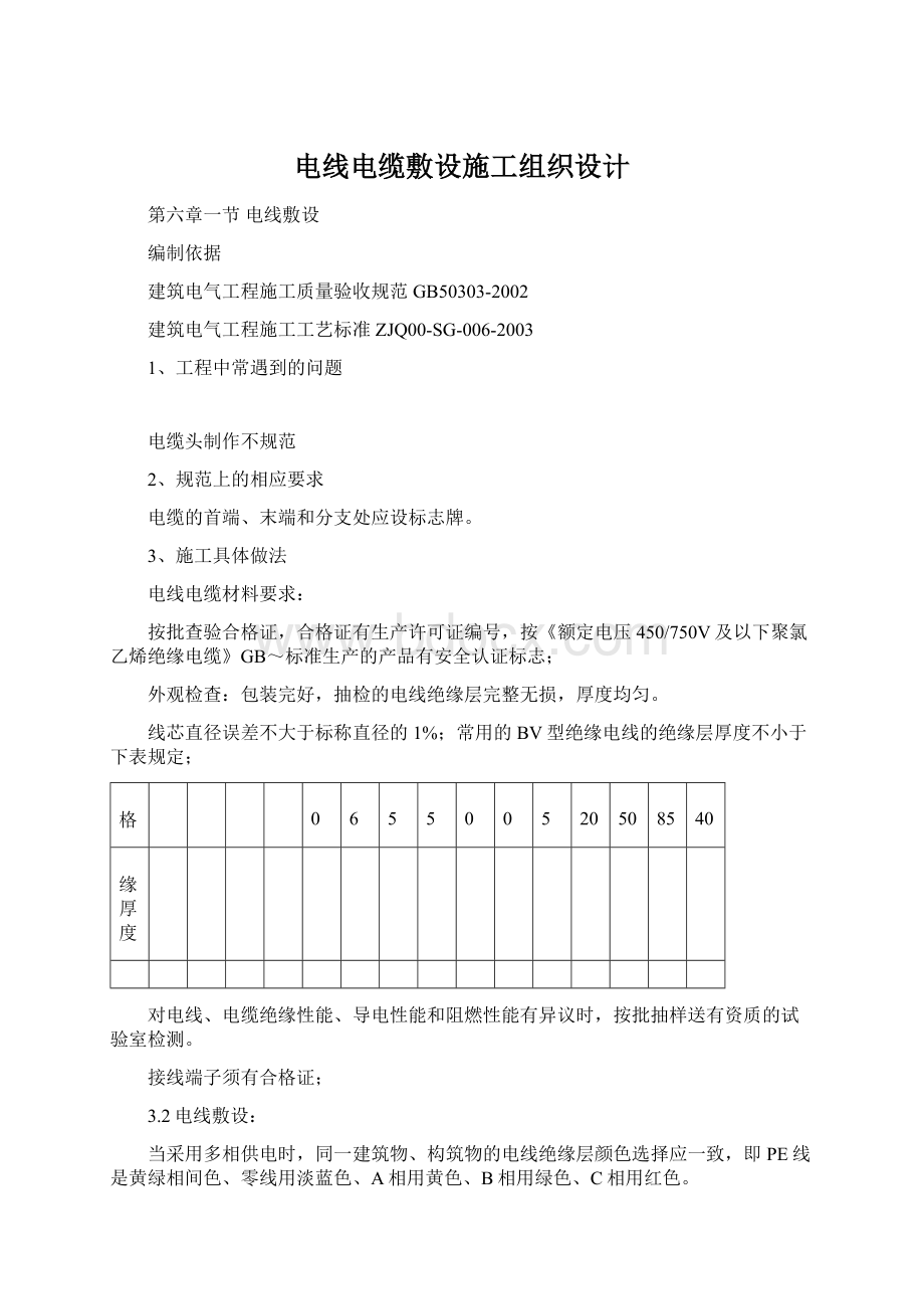 电线电缆敷设施工组织设计.docx