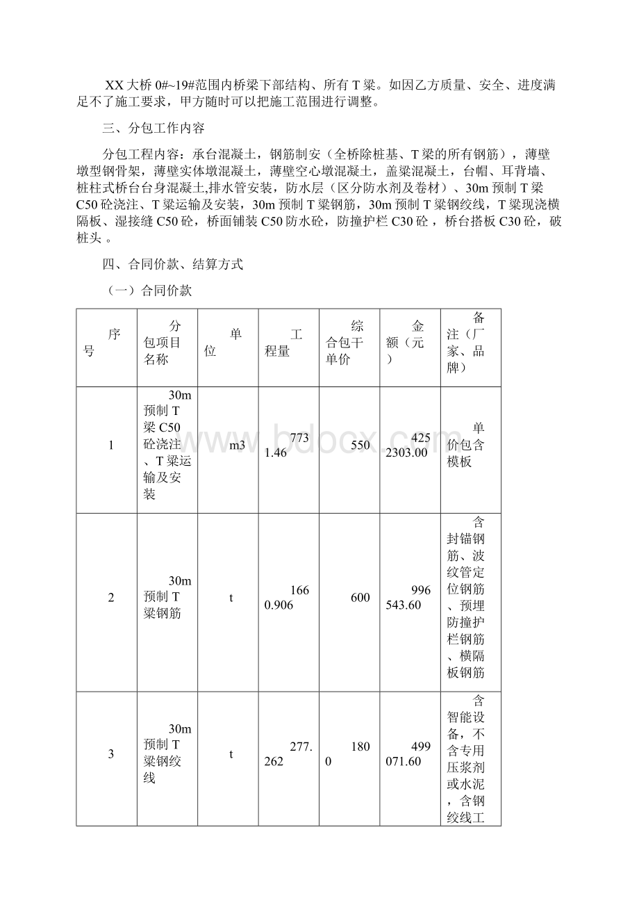 特大桥桥梁上部下部结构分包合同.docx_第2页