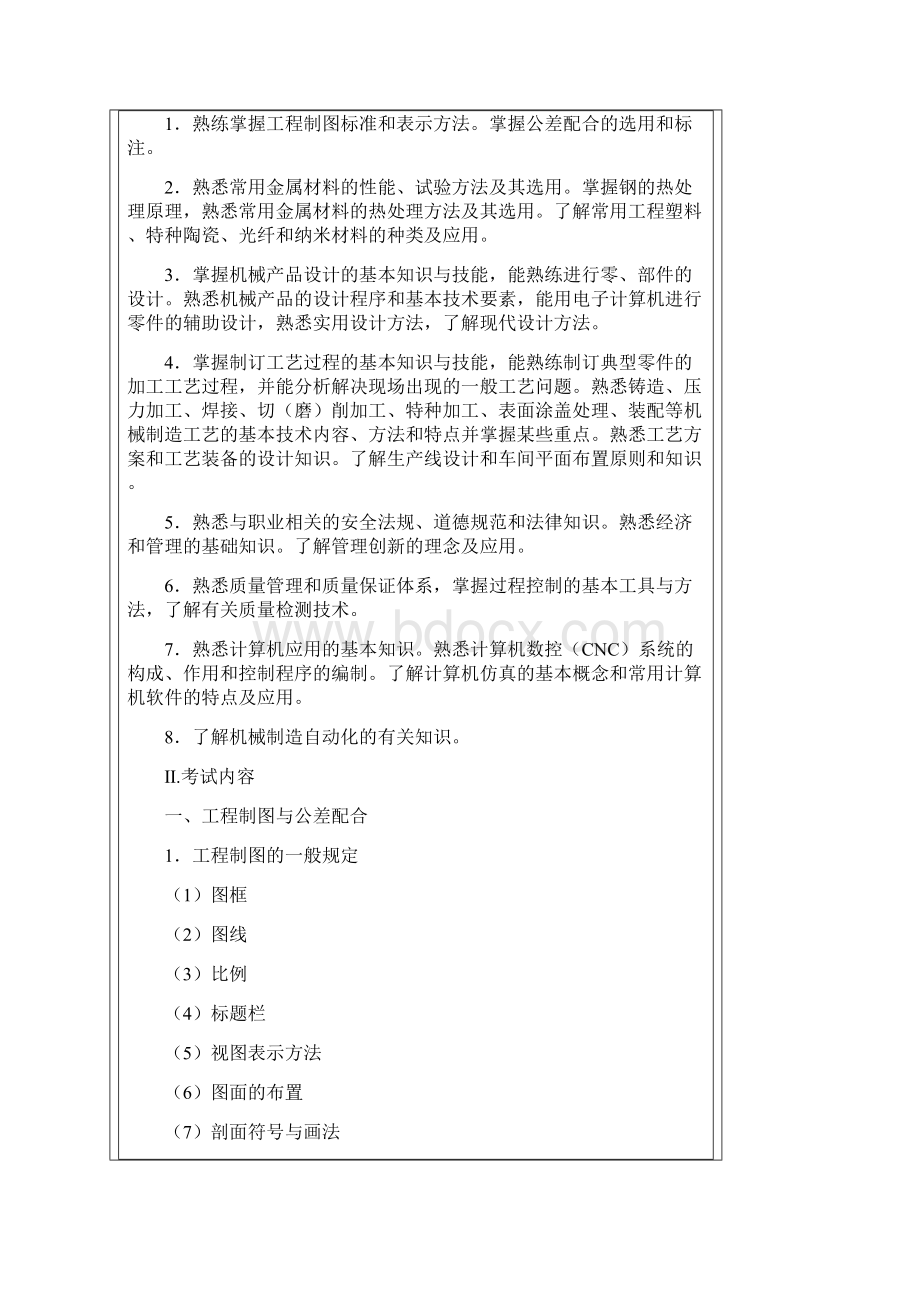 机械工程师资格考试大纲Word文件下载.docx_第2页