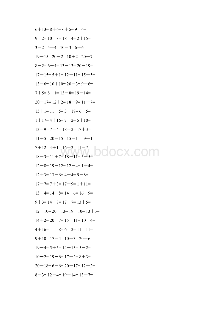 一年级数学上册口算题精选17.docx_第3页