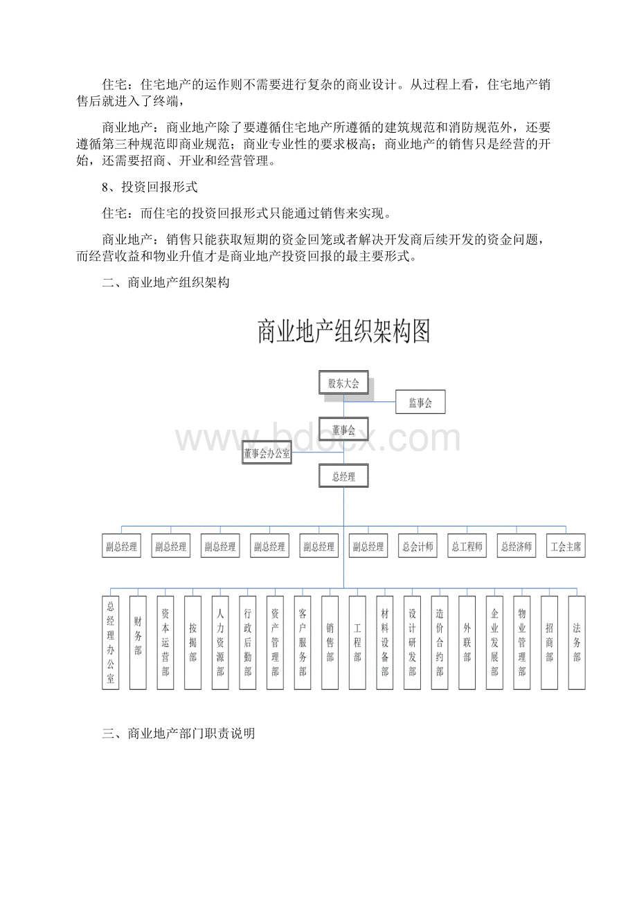 商业地产组织架构和部门职责.docx_第3页