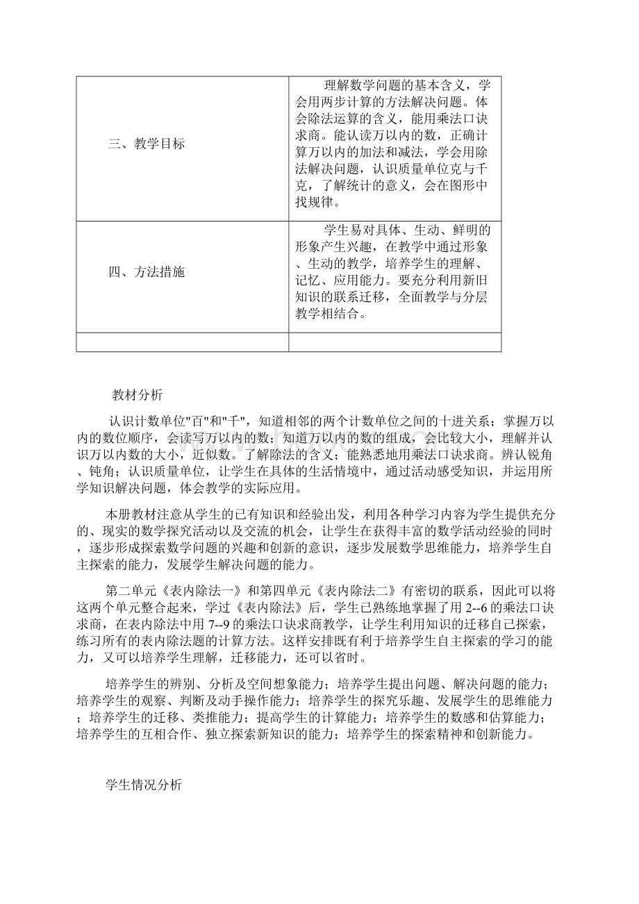 春新人教版小学二年级数学下册教学计划及全册表格式教案.docx_第2页