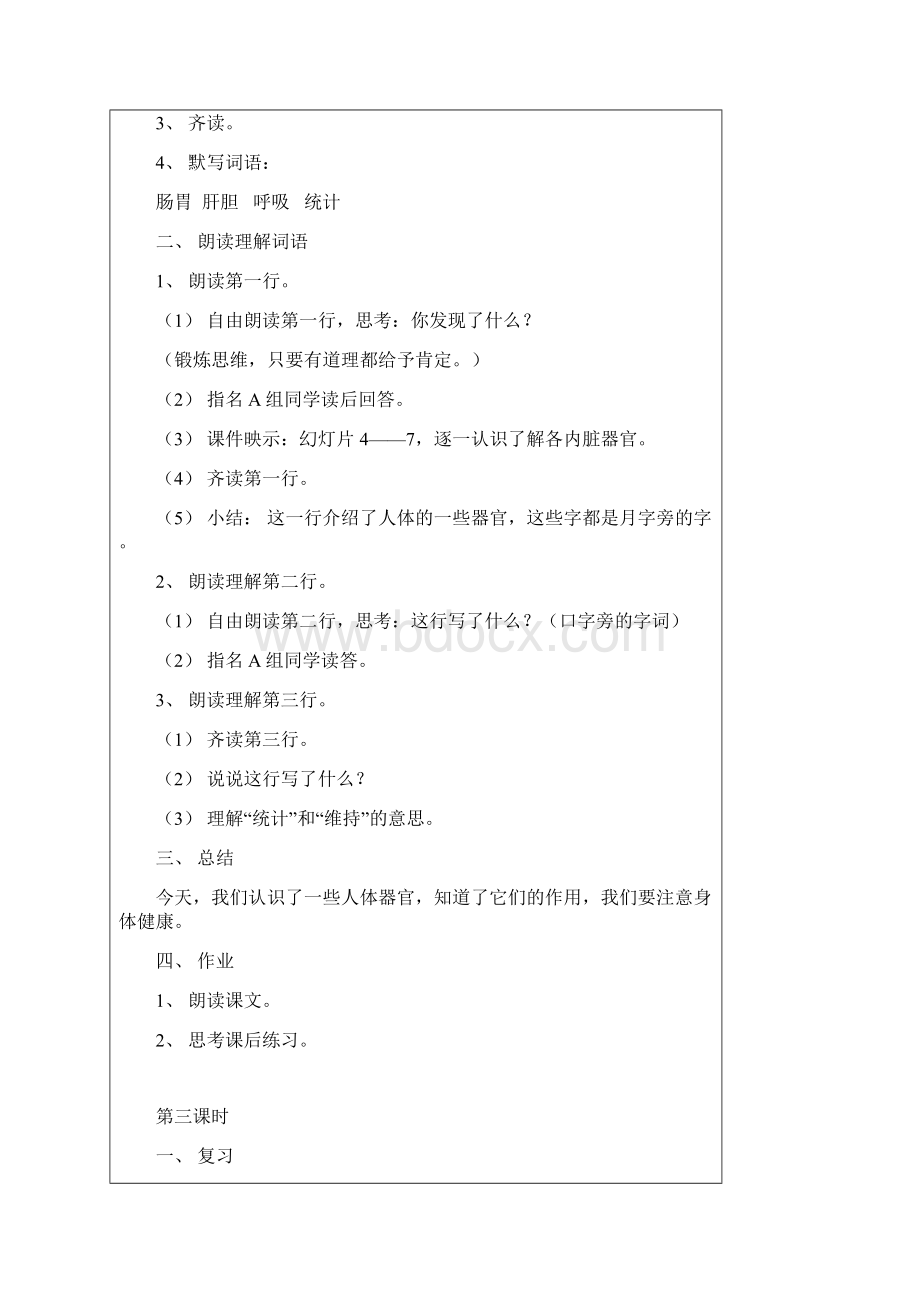 培智实用语文第十册教案全册上课讲义.docx_第3页