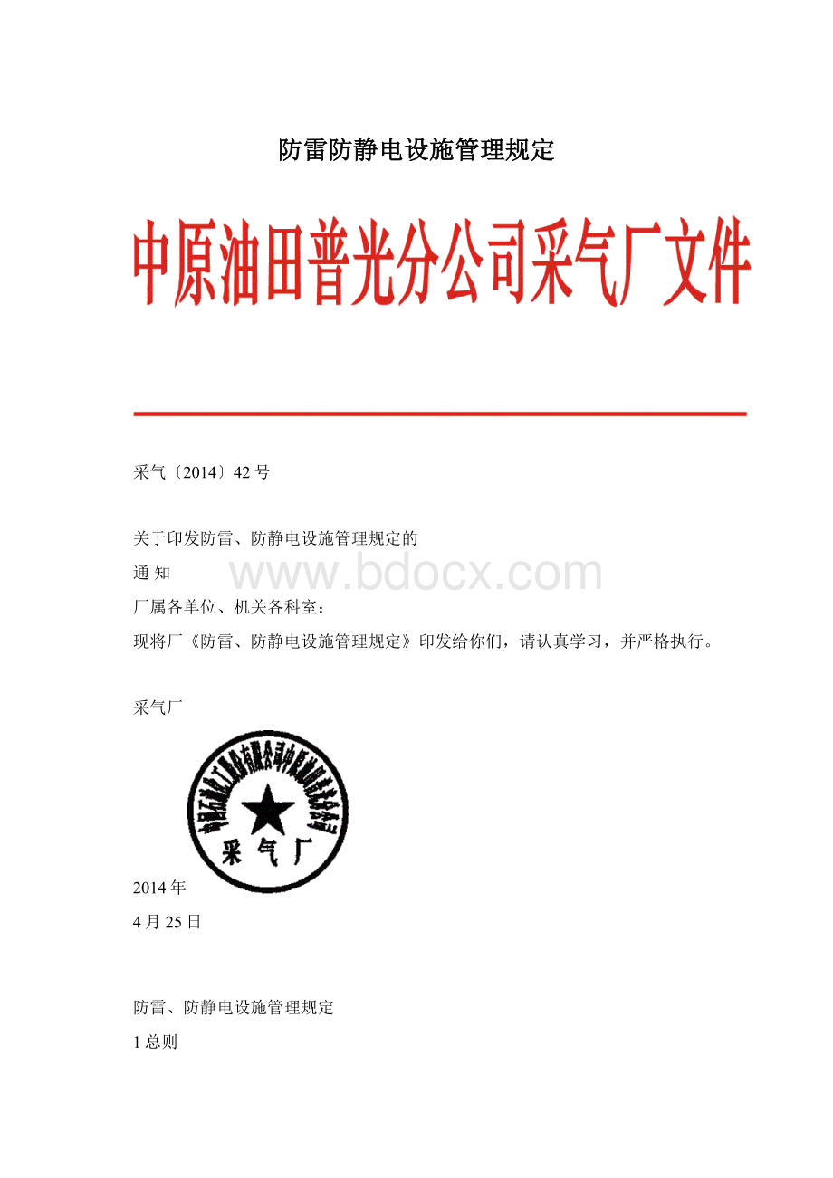 防雷防静电设施管理规定.docx