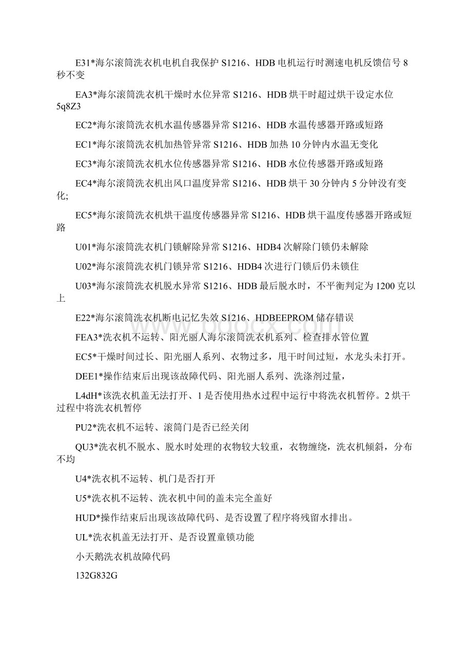 全自动洗衣机故障代码.docx_第3页