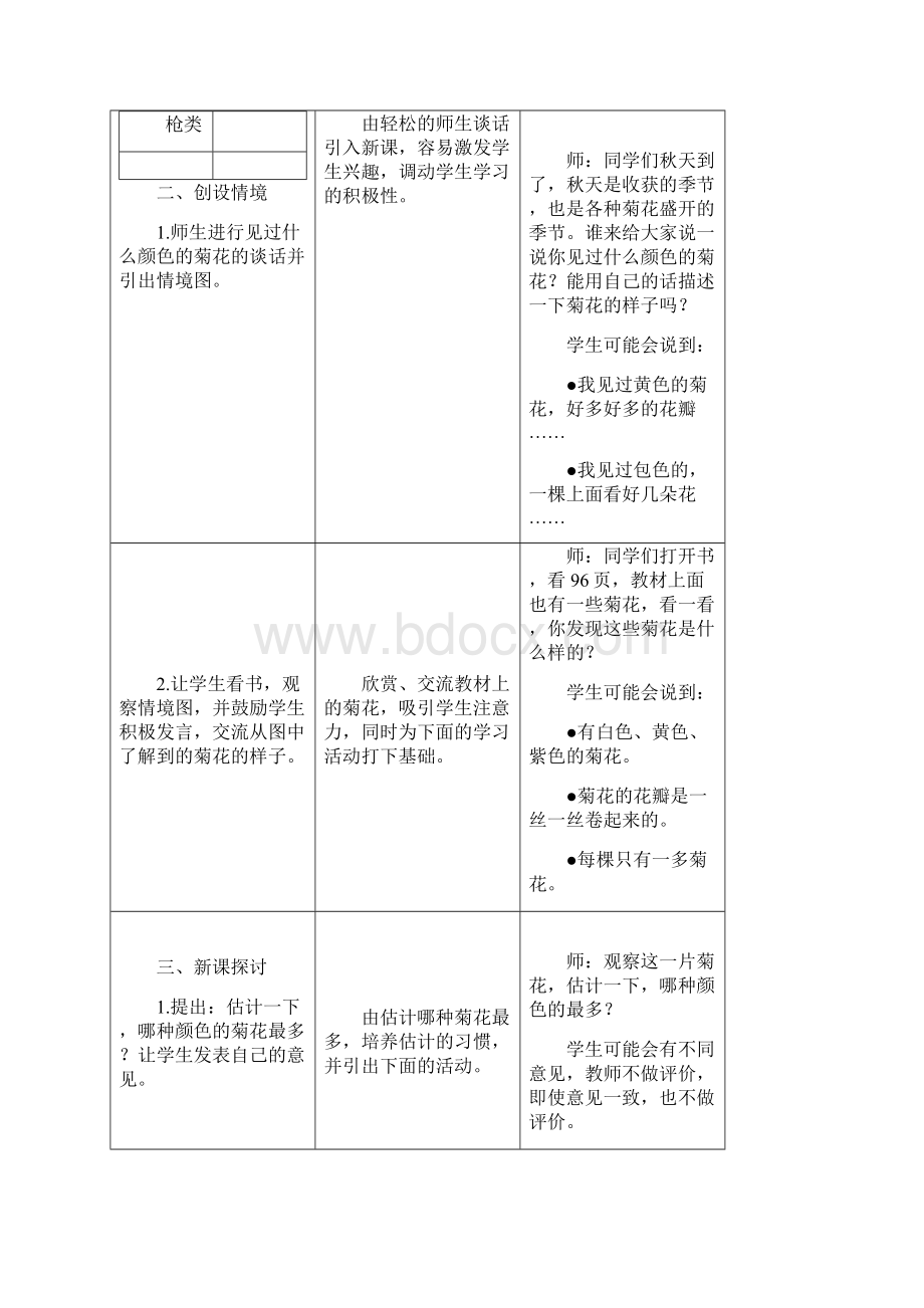 最新冀教版小学二年级数学上册《象形统计图和统计表》教学设计 1精品教学设计.docx_第2页