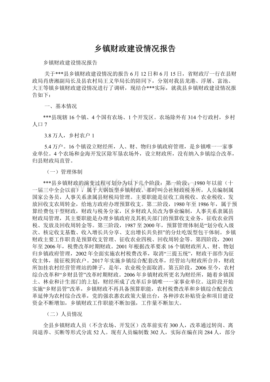 乡镇财政建设情况报告.docx_第1页