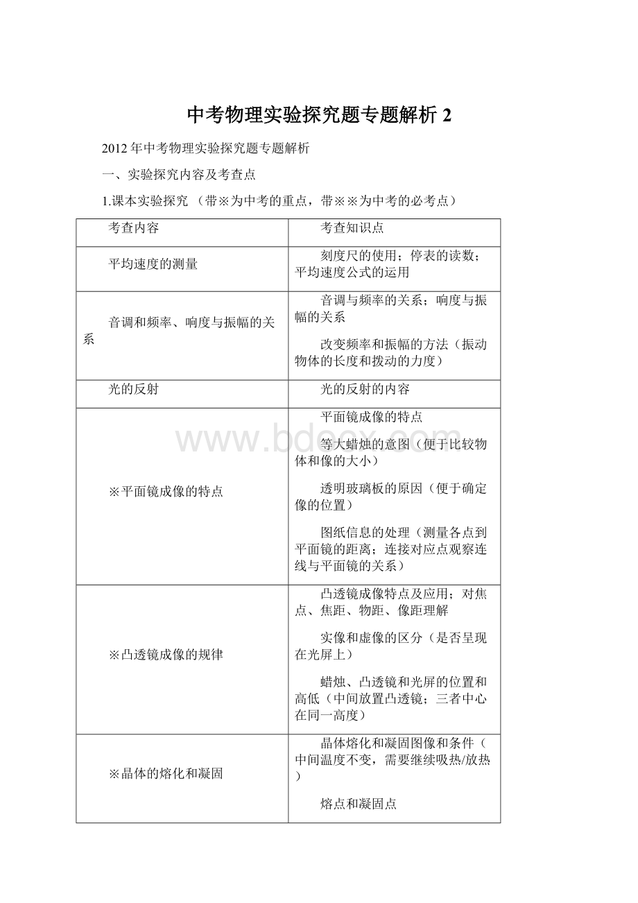 中考物理实验探究题专题解析 2文档格式.docx