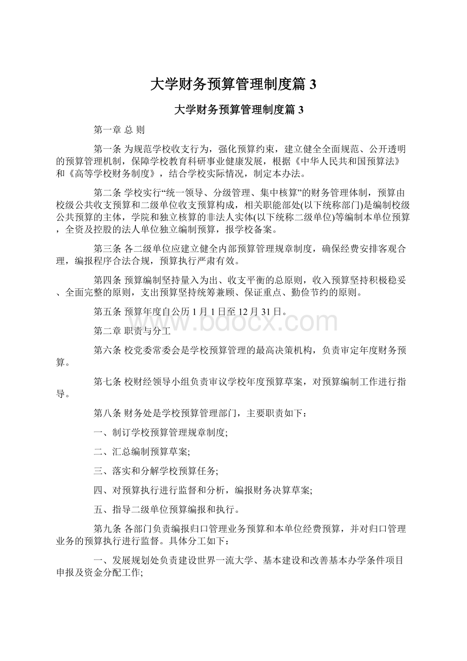 大学财务预算管理制度篇3.docx_第1页