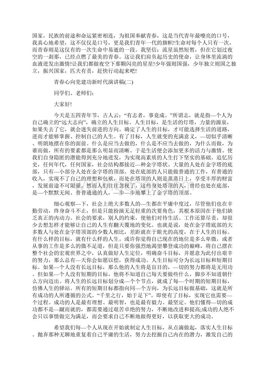 青春心向党建功新时代演讲稿范文精选5篇.docx_第2页