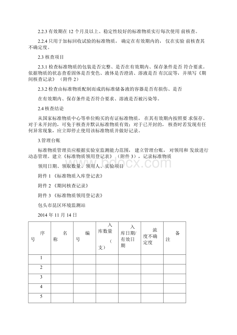 实验室标准物质期间核查计划附表文档格式.docx_第2页