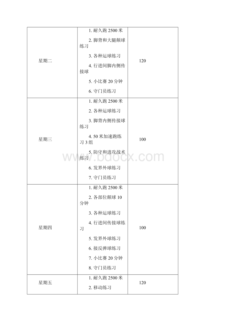 学校中小学足球队训练进度计划.docx_第3页