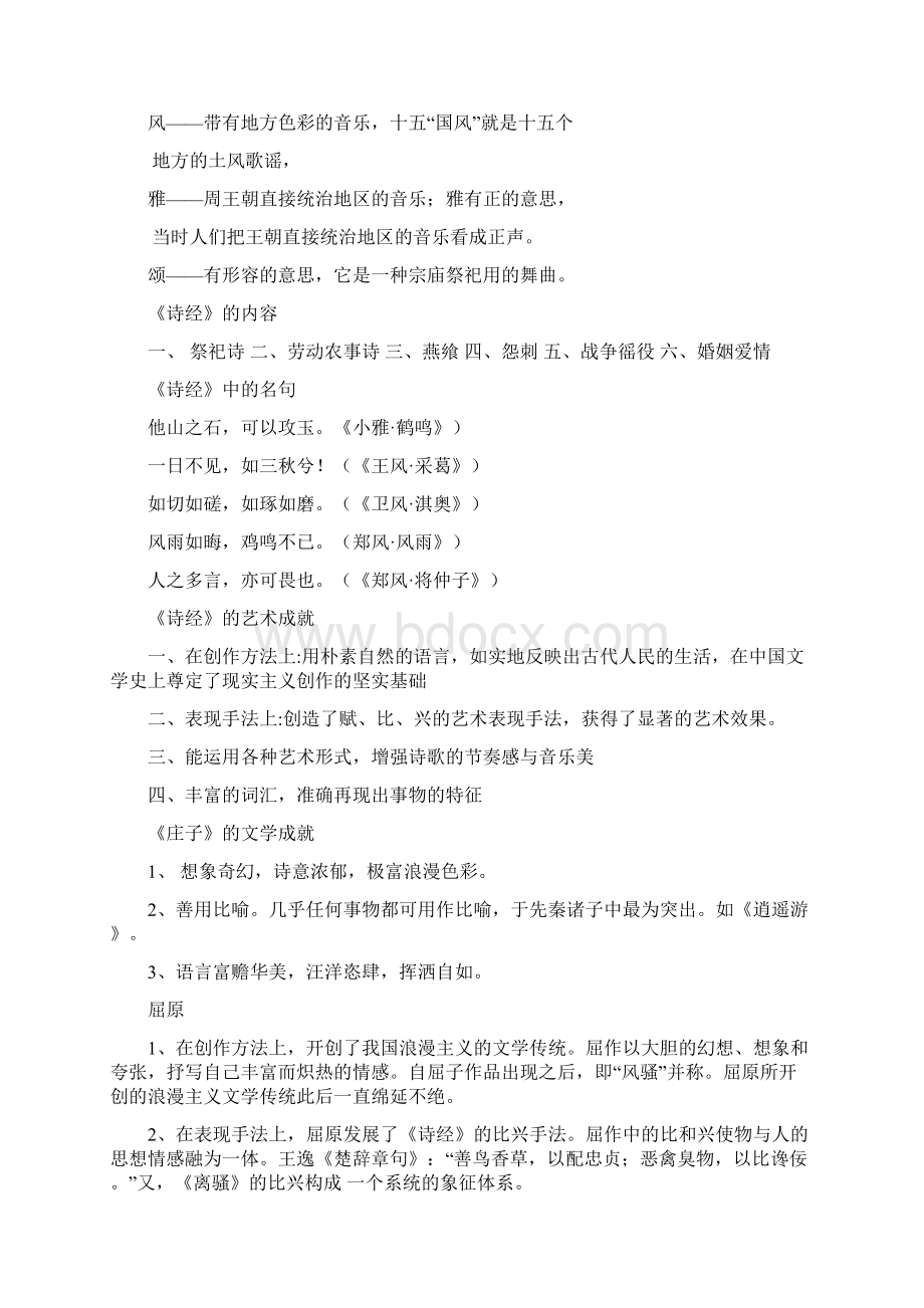 大学 古代文学 期末考试资料整理Word文档下载推荐.docx_第2页