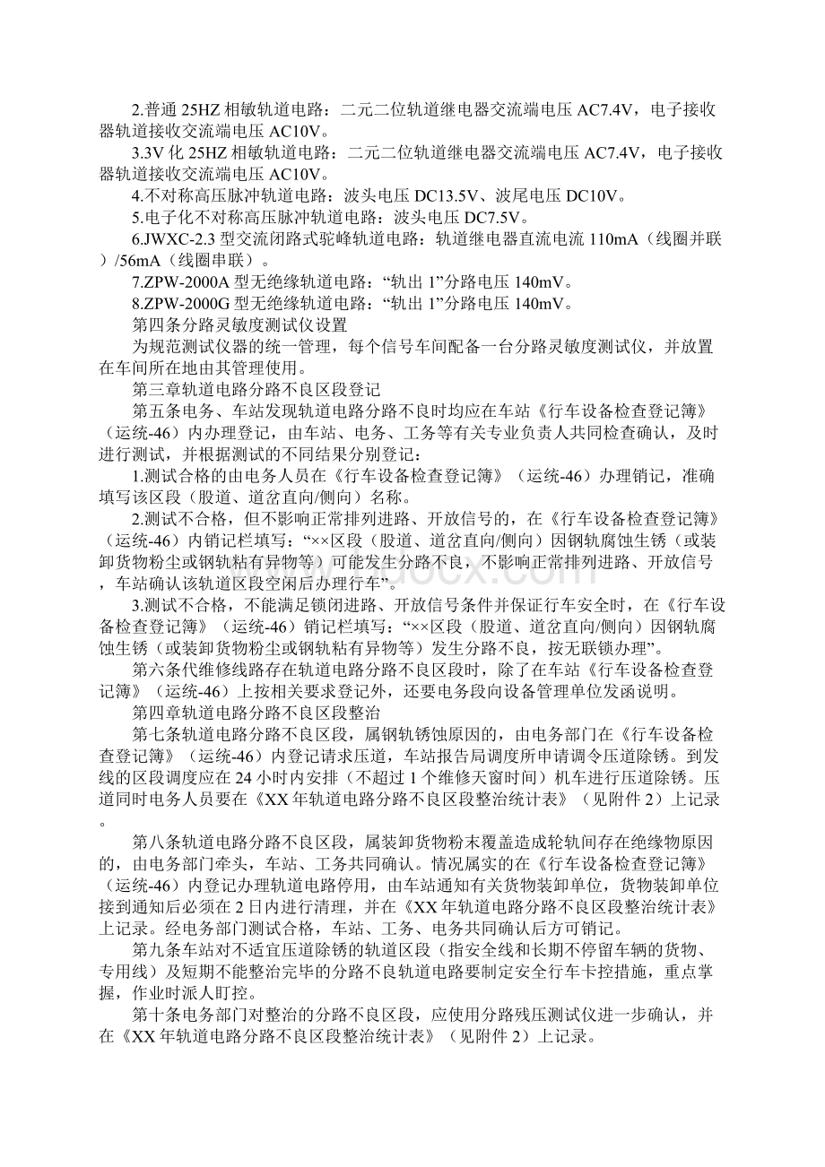 轨道电路分路不良区段管理及安全行车办法标准版.docx_第2页