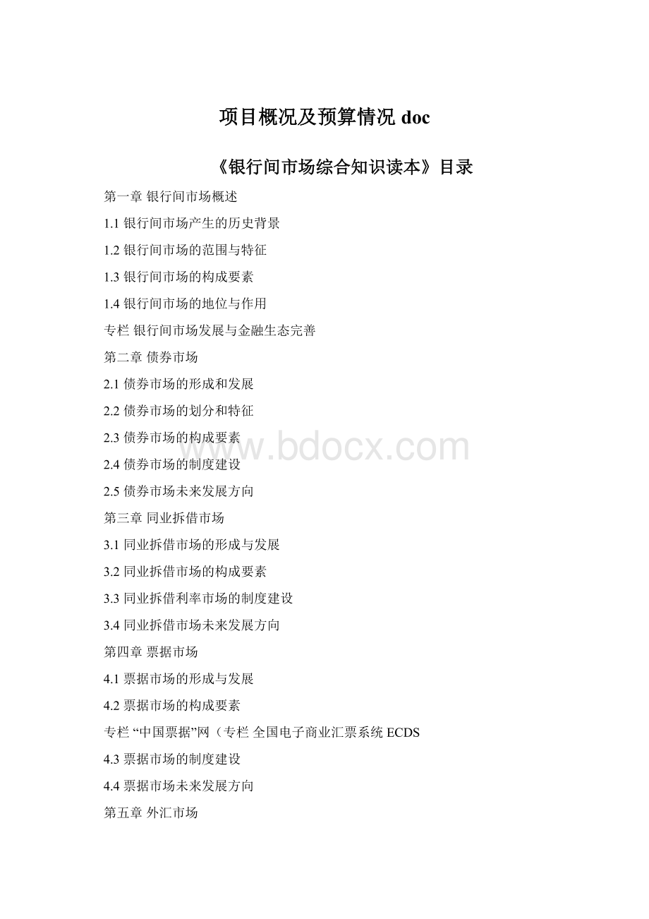 项目概况及预算情况doc.docx