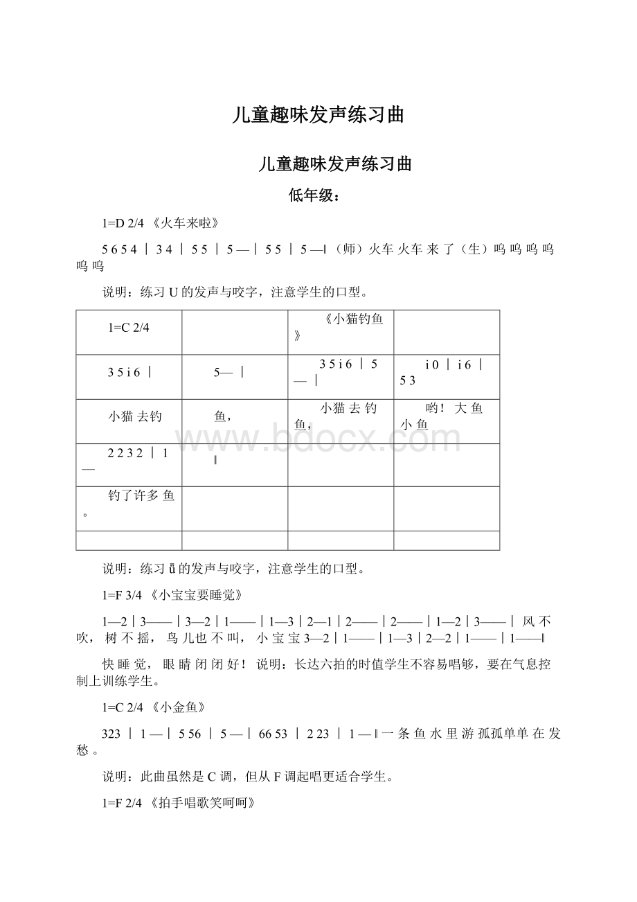 儿童趣味发声练习曲.docx_第1页