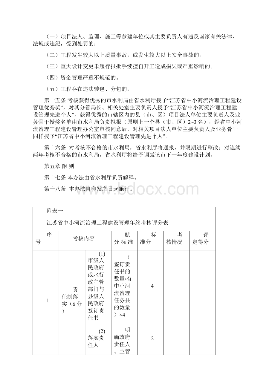 江苏省中小河流治理工程建设管理考核办法.docx_第3页