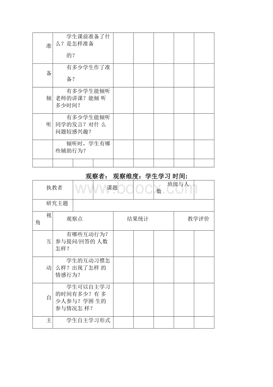 小学语文课堂观察记录分析表.docx_第3页