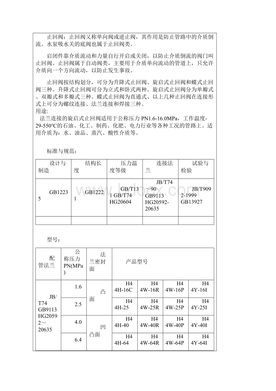 高温高压止回阀H44H高温高压止回阀文档格式.docx_第2页