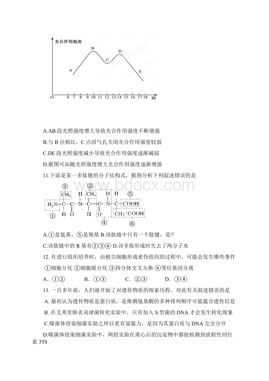 辽宁省大连市第三中学学年高二生物下学期期中试题.docx_第3页