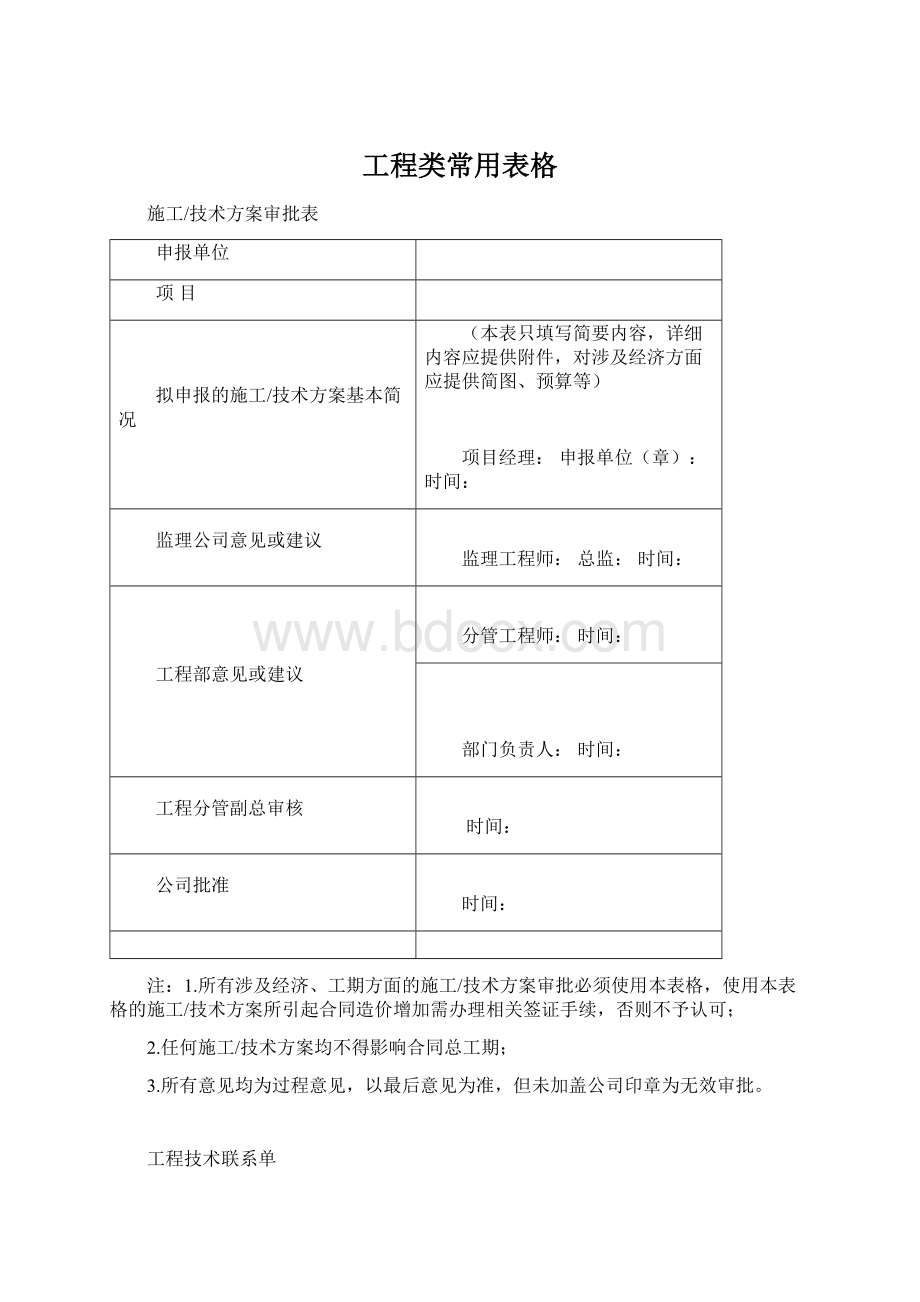 工程类常用表格Word文档下载推荐.docx_第1页