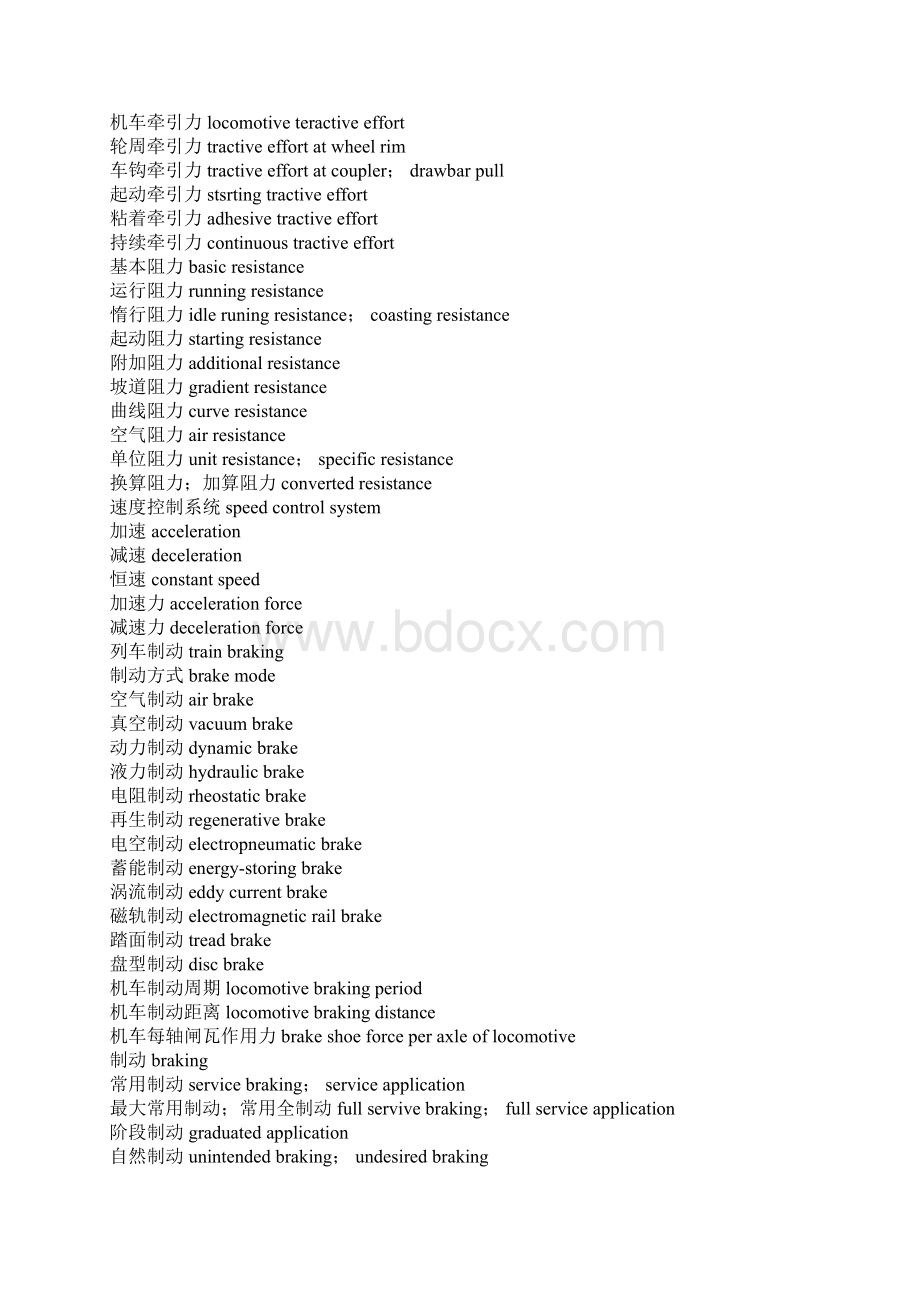 铁路专业词汇中英文对照Word文档格式.docx_第3页