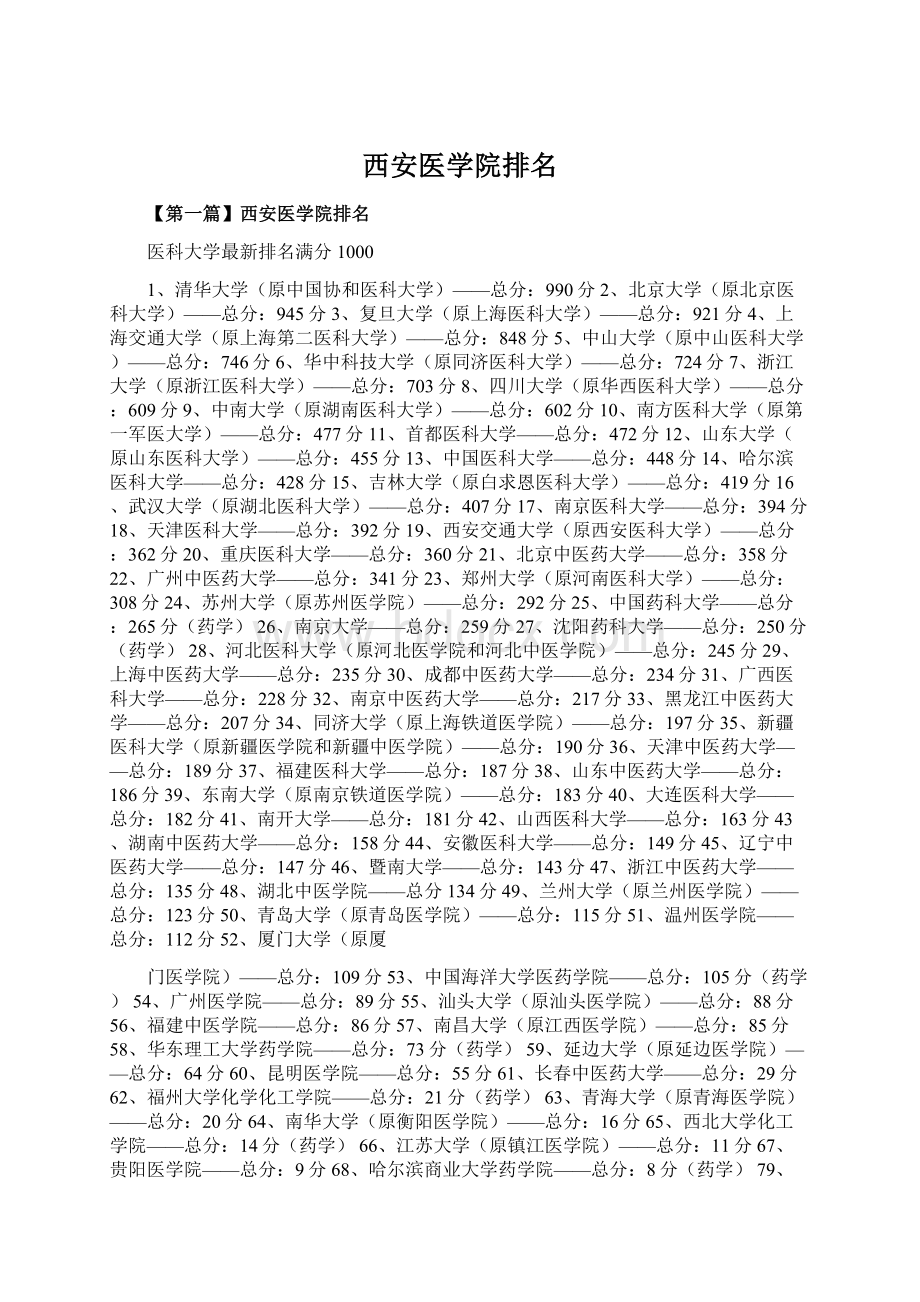 西安医学院排名.docx_第1页