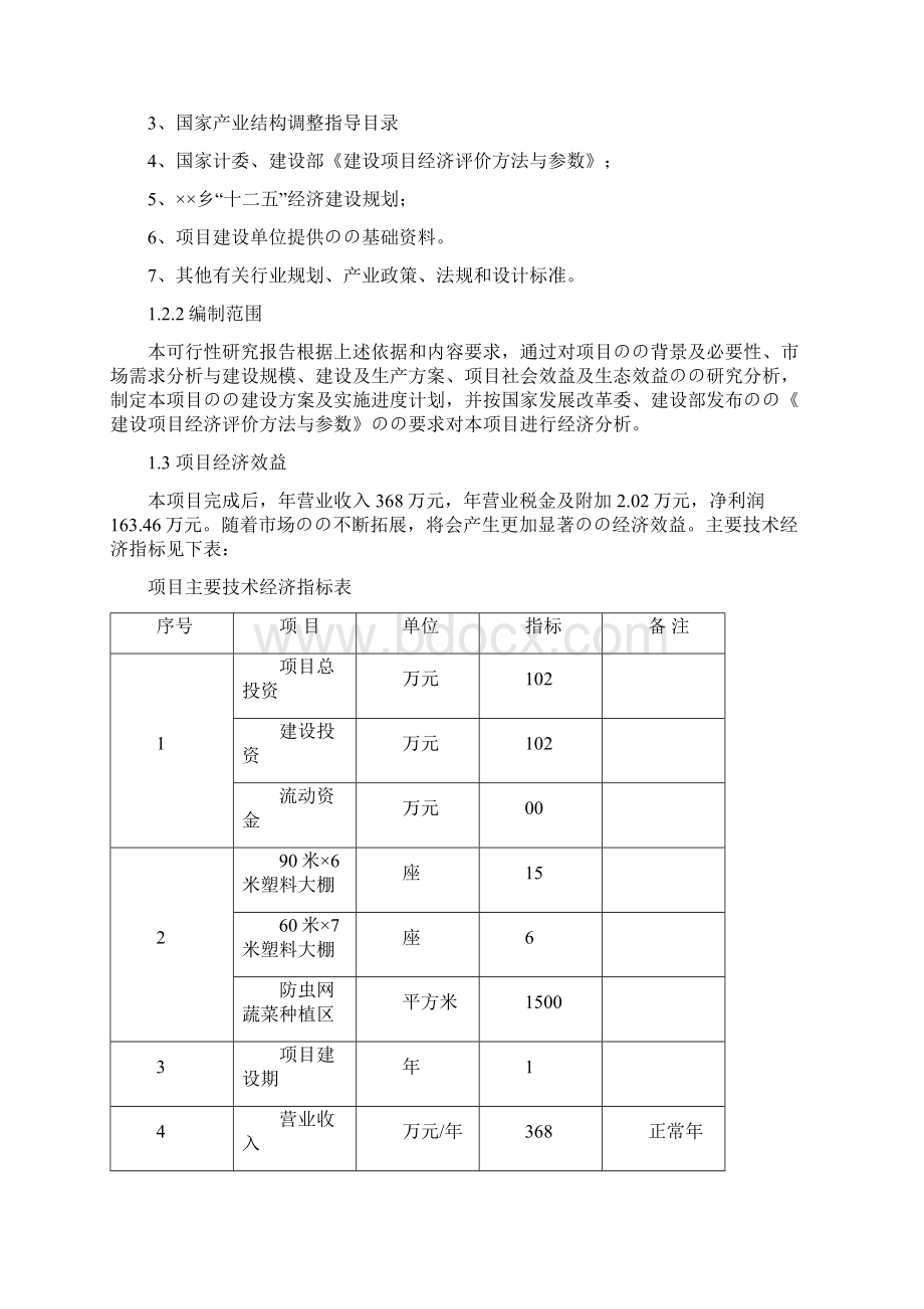 大棚蔬菜示范种植基地扶贫项目可行性研究报告.docx_第2页