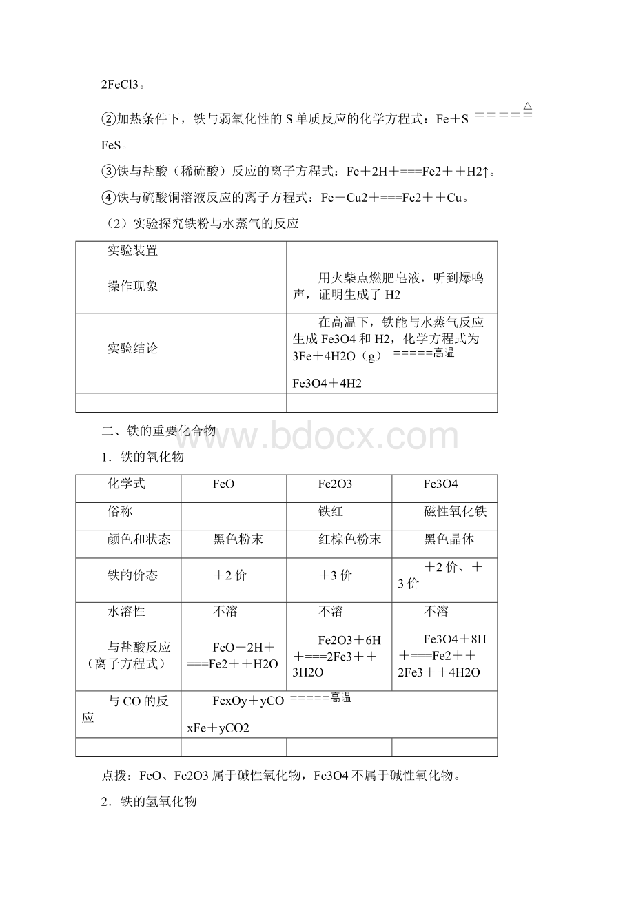 人教版高中化学必修第一册31 铁及其化合物学案有答案.docx_第2页