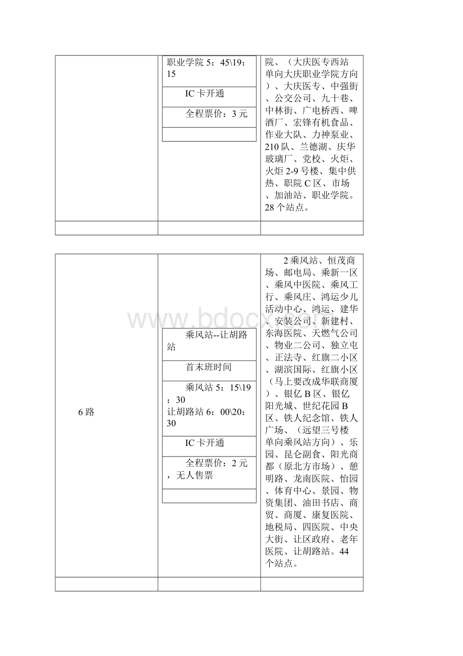 大庆公交汽车线路表.docx_第3页