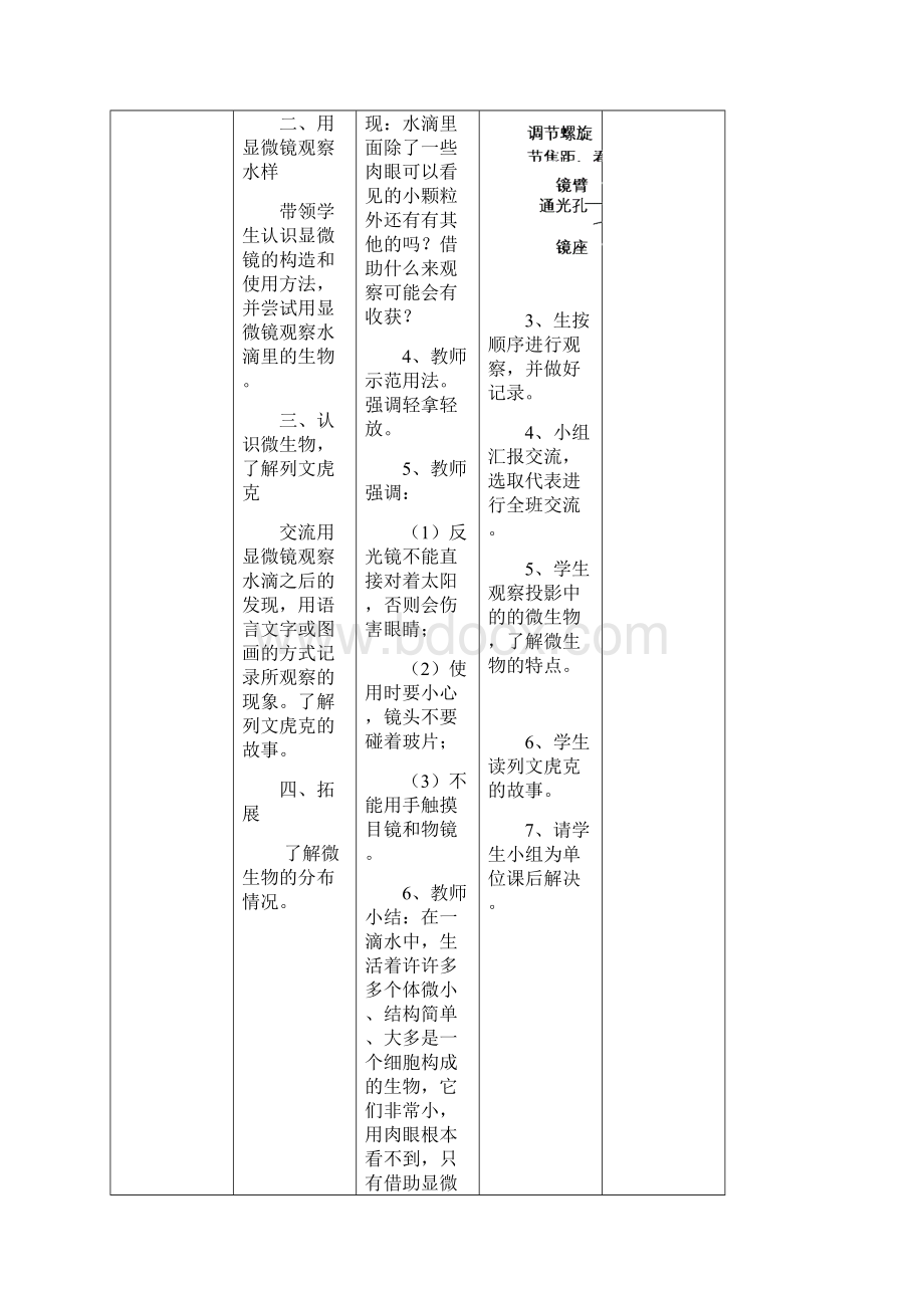 苏教版六年级小学科学上册教案Word文件下载.docx_第2页