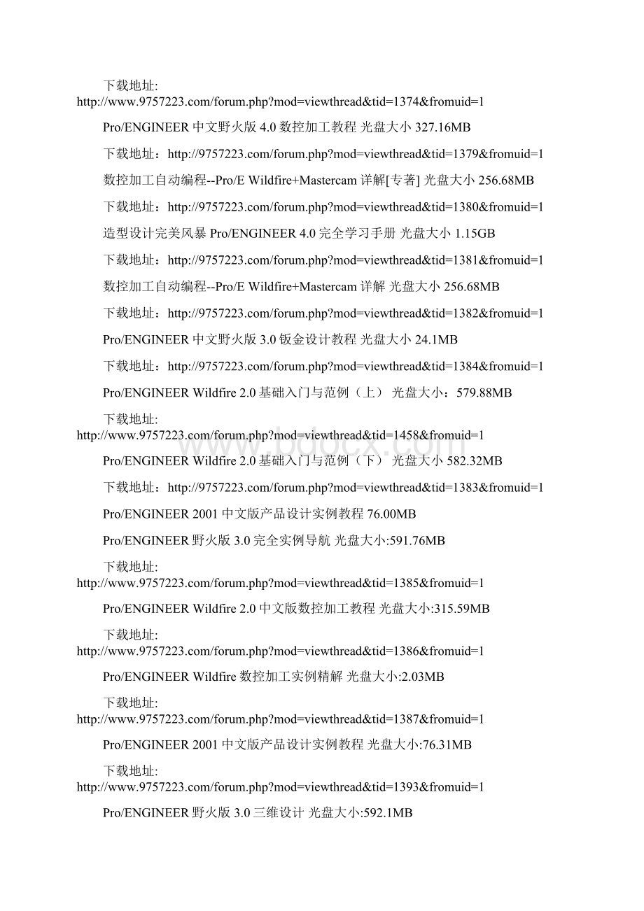 80GBPROE视频教程免费送给你下载内含10GB PROE练习模型Word格式文档下载.docx_第2页