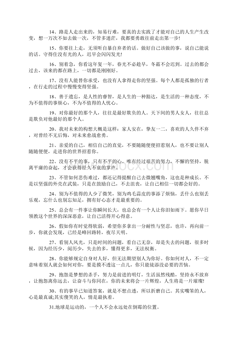 关于对待生活的态度的句子Word格式文档下载.docx_第2页