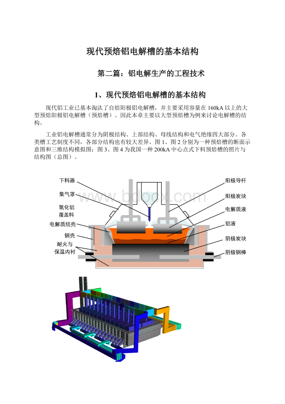 现代预焙铝电解槽的基本结构.docx_第1页