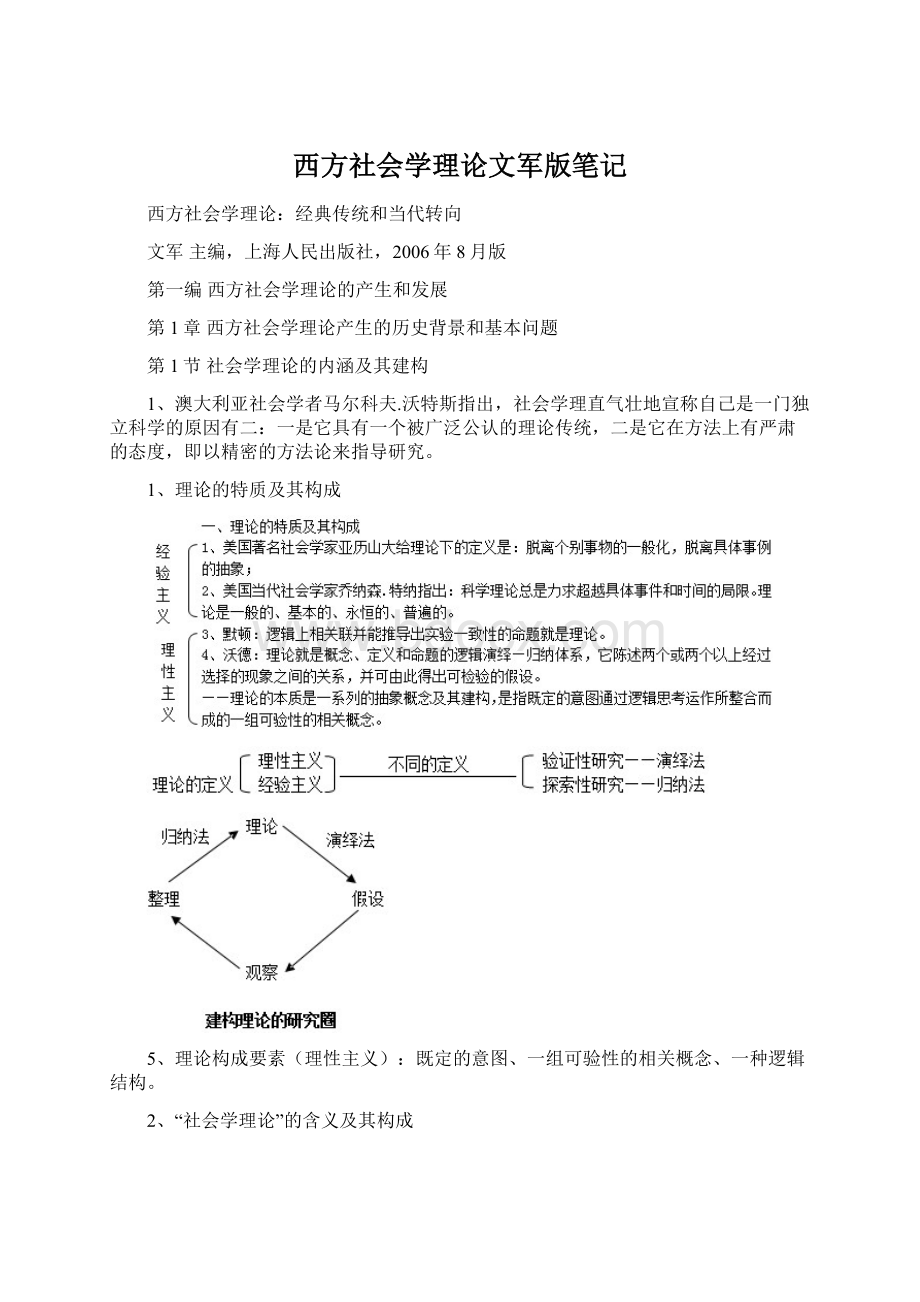 西方社会学理论文军版笔记Word下载.docx_第1页