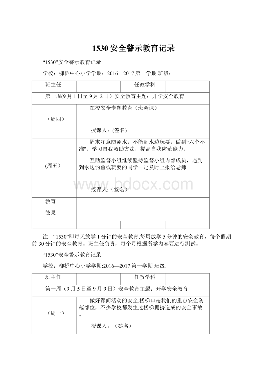 1530安全警示教育记录.docx