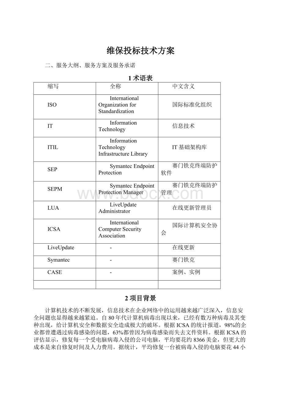 维保投标技术方案Word下载.docx