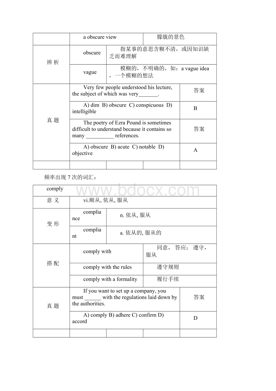 六级高频词汇Word文档格式.docx_第2页