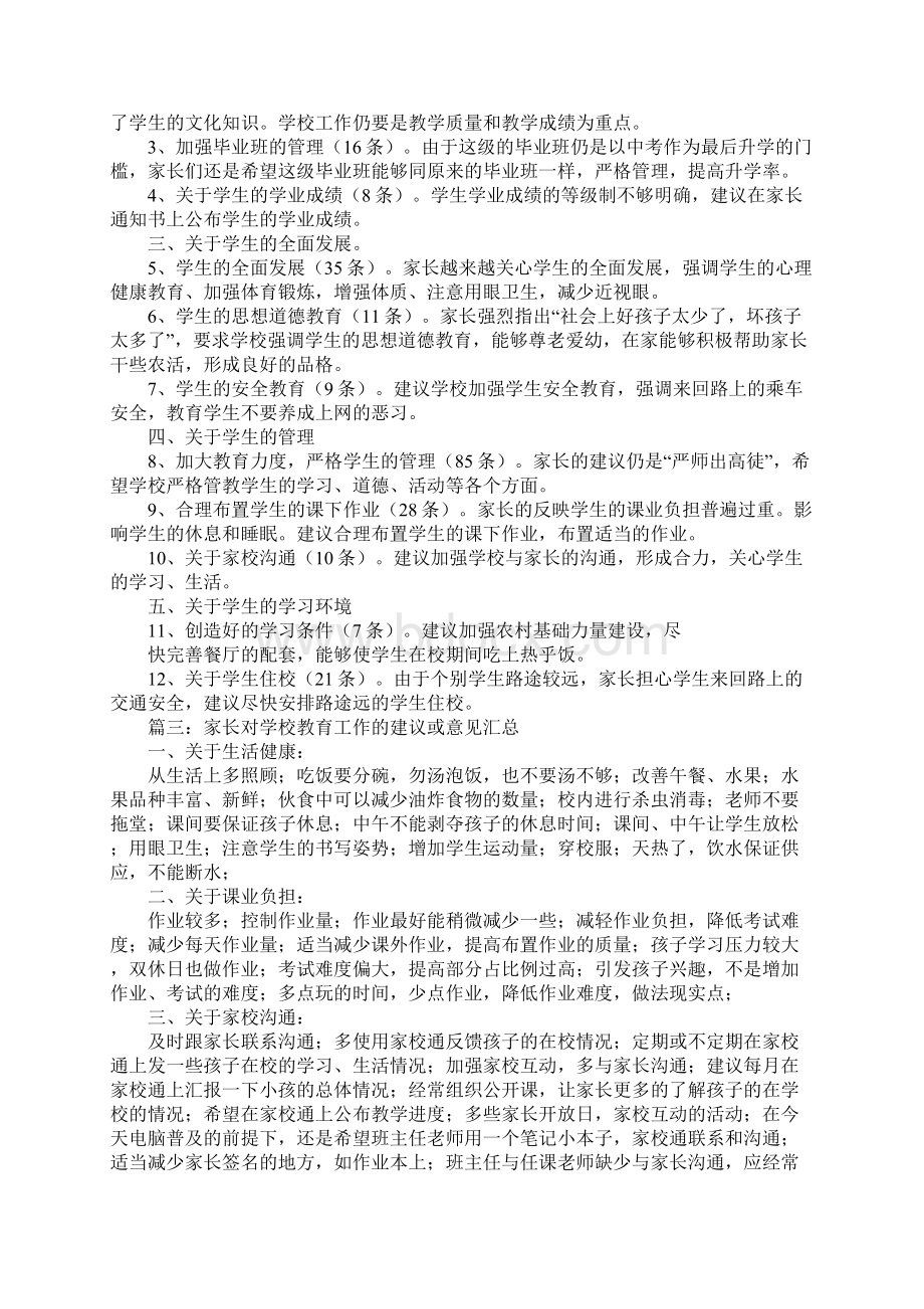 家长对学校的意见和建议.docx_第2页