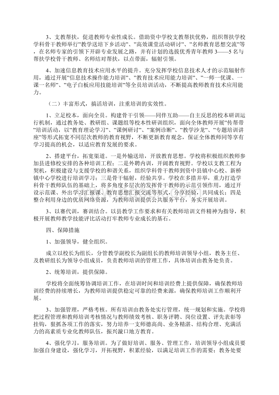 新学期教师培训工作计划文档格式.docx_第2页