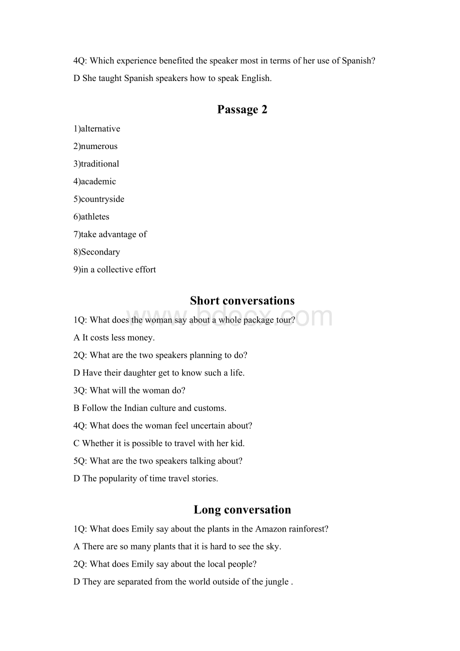 新视野大学英语视听说教程2第三版听力问题及答案Word下载.docx_第2页