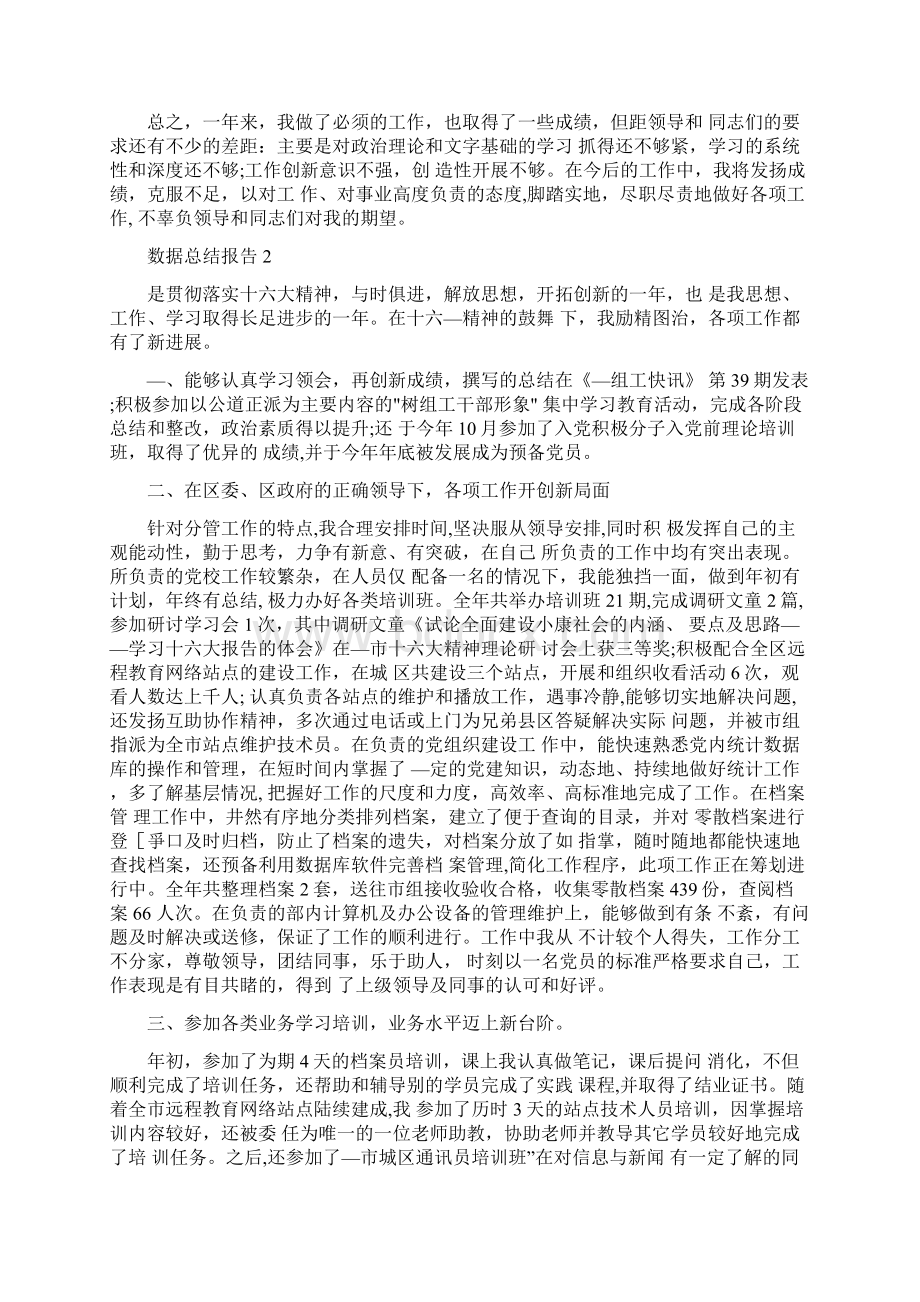 个人数据工作总结报告.docx_第2页