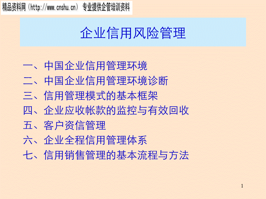 现代企业信用风险管理研讨会.pptx