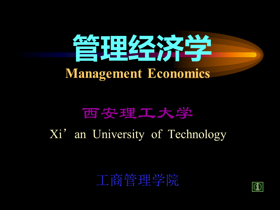 西安理工大学-管理经济学(ppt 39).pptx
