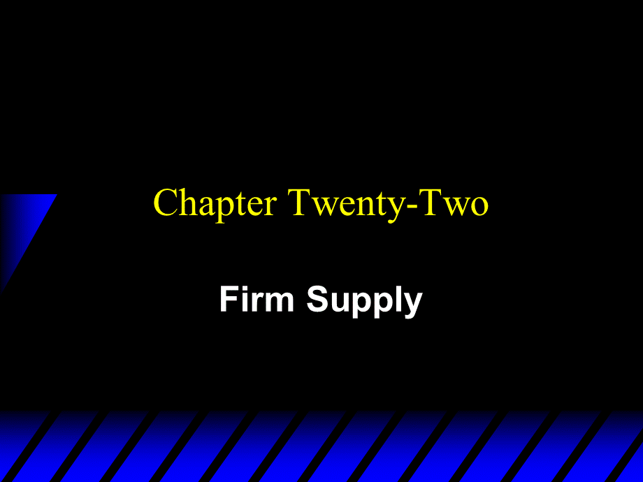 [北大微观经济学课件]Ch22 Firm Supply.pptx