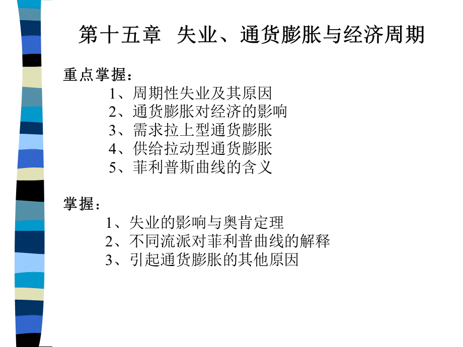 第十五章失业、通胀和经济周期.pptx