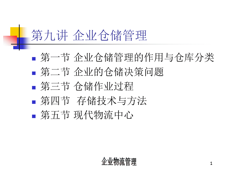 第九讲 企业仓储管理.pptx