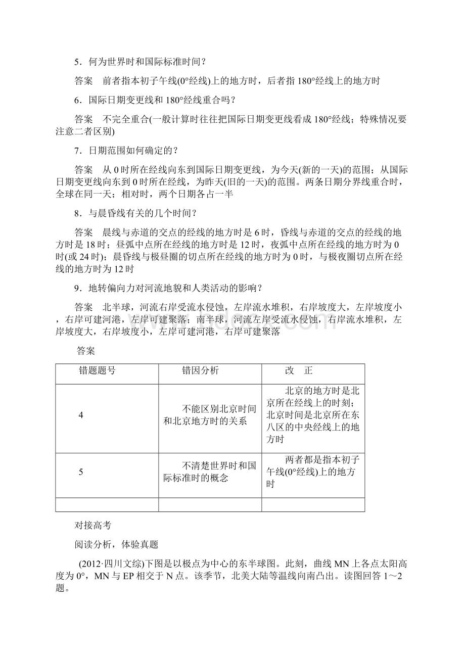 广东省顺德容山中学届高三地理三级排查专题测试专题4地球自转地理意义.docx_第3页