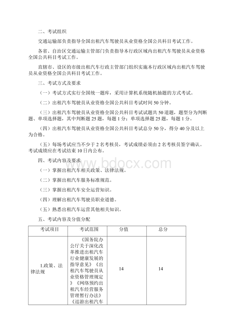 出租汽车驾驶员从业资格全国公共科目考试题库复习课程.docx_第2页