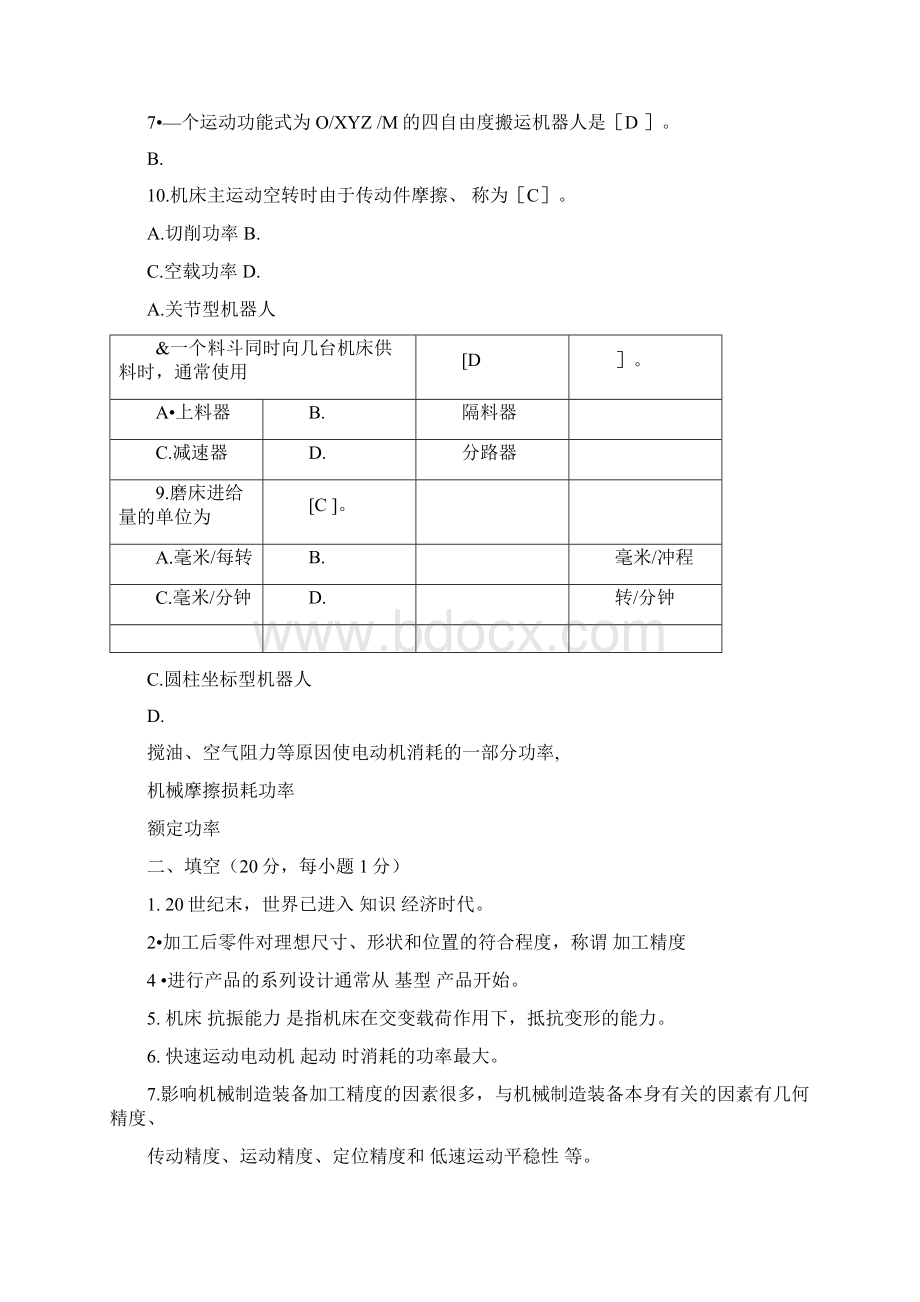 自学考试《机械制造装备设计》题集.docx_第2页